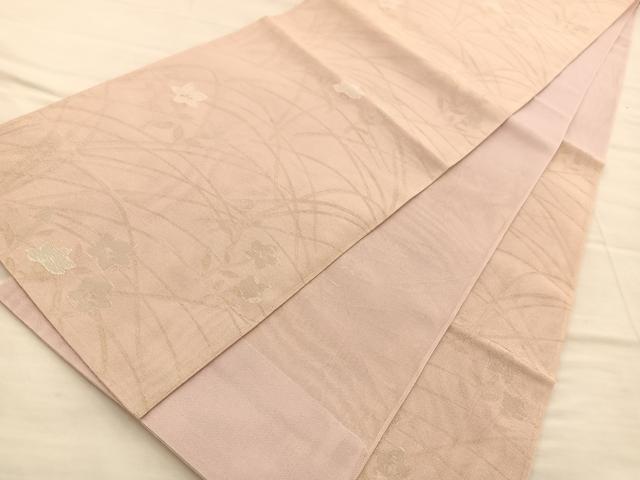 平和屋着物＊夏物　六通柄袋帯　桔梗　金糸　正絹　逸品　BAAT6578du
