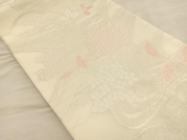 平和屋着物＊夏物　六通柄袋帯　秋草文　銀糸　BAAT6587du