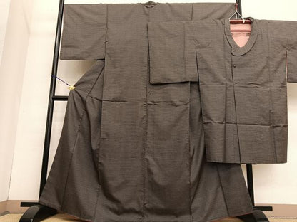 平和屋着物●本場大島紬 道行コートセット 100亀甲 正絹 逸品 BAAT6610hv