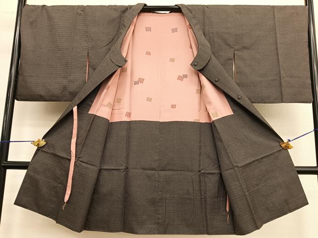 平和屋着物●本場大島紬 道行コートセット 100亀甲 正絹 逸品 BAAT6610hv