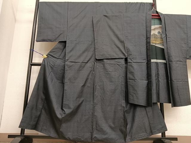 平和屋着物●男性 本場大島紬 アンサンブル 100亀甲 正絹 逸品 BAAT6611hv