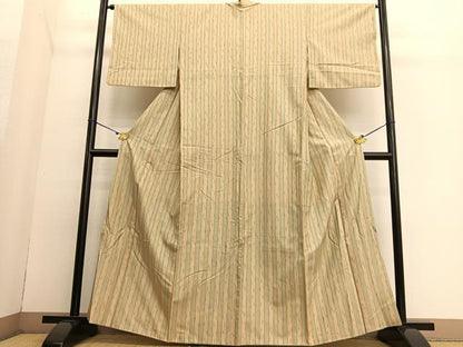 平和屋着物●上質な紬　間道　正絹　逸品　BAAT6636hv