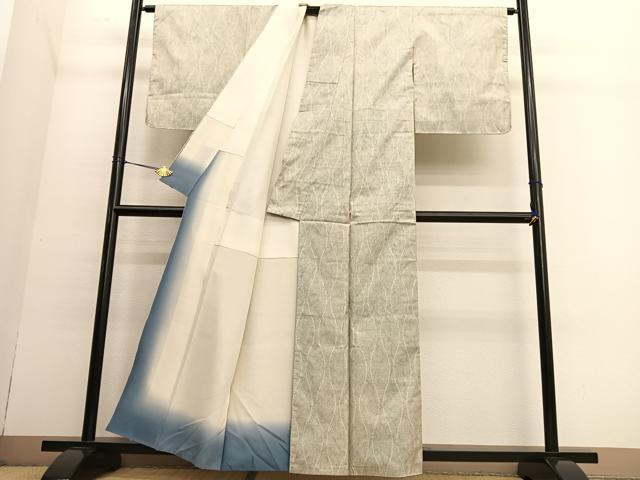 平和屋着物●本場大島紬 7マルキ 立涌文様 正絹 逸品 BAAT6652hv
