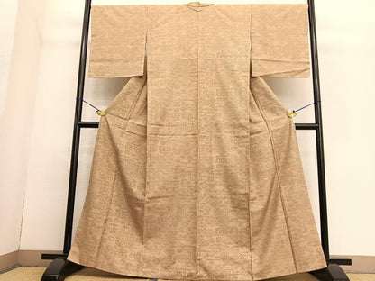 平和屋着物●結城紬 100亀甲 有職花文 正絹 逸品 未使用 BAAT6677hv