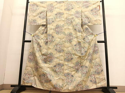 平和屋着物●本場大島紬　人物風景文　正絹　逸品　BAAT6684hv