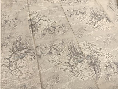 平和屋着物●本場大島紬 風景文 正絹 逸品 BAAT6697hv