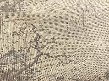 平和屋着物●本場大島紬 風景文 正絹 逸品 BAAT6697hv