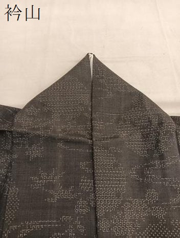 平和屋着物●結城紬 80亀甲 流水雪輪花文 正絹 逸品 BAAT6714hv
