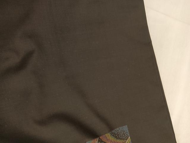 平和屋着物●本場大島紬 9マルキ 地空き 色紙花文 正絹 逸品 BAAT6719hv