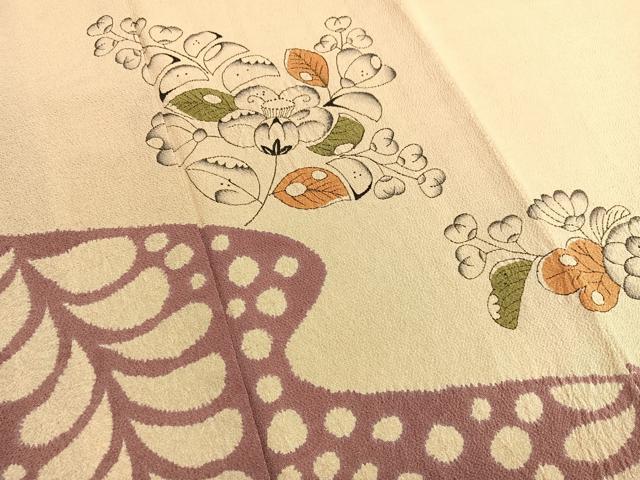 平和屋着物○人間国宝 五代 田畑喜八 訪問着 辻が花 絞り 鬼しぼ縮緬