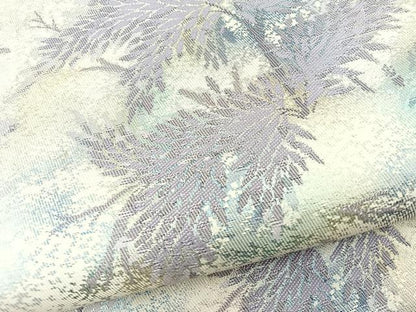 平和屋着物◎六通柄袋帯 嵯峨野路 銀糸 正絹 逸品 BAAT6955ph