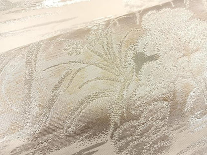 平和屋着物◎六通柄袋帯 古京錦 二重引箔 風景文 正絹 逸品 BAAT6958ph