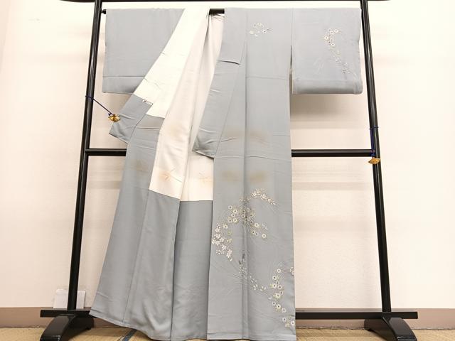 平和屋着物●訪問着 総刺繍 舞花文 さが美扱い 正絹 逸品 BAAT7238hv