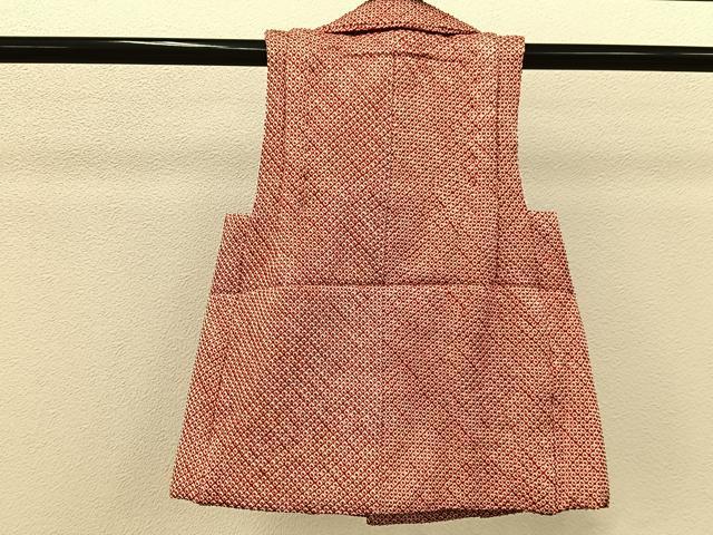平和屋着物[]七五三　女の子　３歳　祝着　三つ身　被布セット　手毬　舞桜文　金彩　逸品　BAAT7272mz