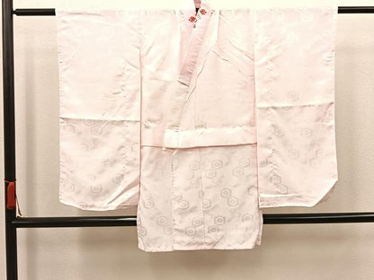 平和屋着物[]七五三　女の子　３歳　祝着　三つ身　長襦袢セット　鼓花文　逸品　BAAT7323mz