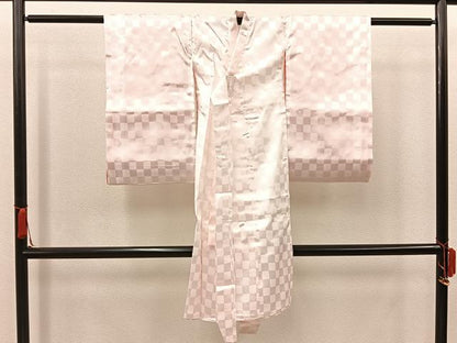 平和屋着物[]七五三　女の子　３歳　祝着　三つ身　長襦袢セット　花車文　金彩　逸品　BAAT7325mz
