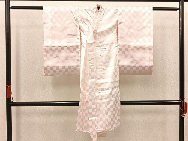 平和屋着物[]七五三　女の子　３歳　祝着　三つ身　長襦袢セット　花車文　金彩　逸品　BAAT7325mz