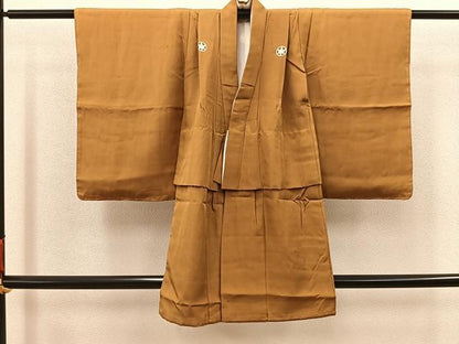 平和屋着物[]七五三　男の子　祝着・羽織・袴セット　亀甲文　逸品　BAAT7337mz