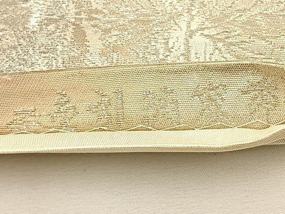 平和屋着物◎六通柄袋帯 京洛錦 二重引箔 風景文 正絹 逸品 BAAT7654ow