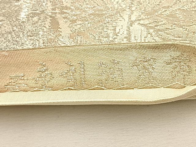 平和屋着物◎六通柄袋帯 京洛錦 二重引箔 風景文 正絹 逸品 BAAT7654ow