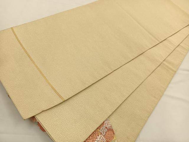 平和屋着物◎太鼓柄袋帯 唐織 綴れ 地紙花鳥文 金銀糸 正絹 逸品 BAAT7700ow