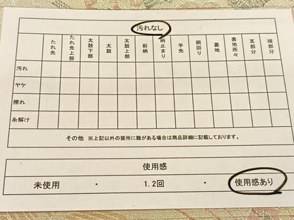 平和屋着物◎九百佐賀錦 六通柄袋帯 鳳凰檜扇花文 正絹 逸品 BAAT8018yc