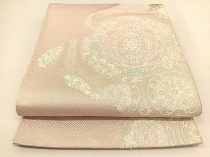 平和屋着物◎六通柄袋帯 正倉院花文 金銀糸 正絹 逸品 BAAT8022yc