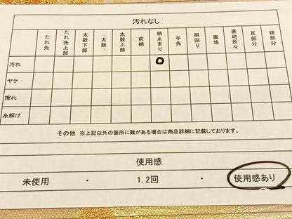 平和屋着物◎六通柄袋帯 流水花蝶丸文 金糸 正絹 逸品 BAAT8027yc