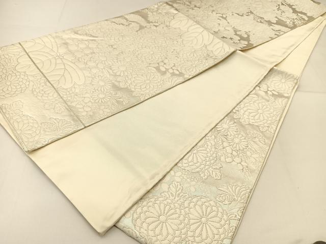 平和屋着物◎六通柄袋帯 唐織 花尽くし 金糸 正絹 逸品 BAAT8128yc
