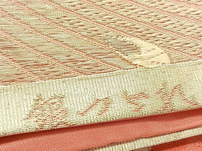 平和屋着物◎六通柄袋帯 唐織 錦つづれ 孔雀文 金銀糸 正絹 逸品 BAAT8145yc
