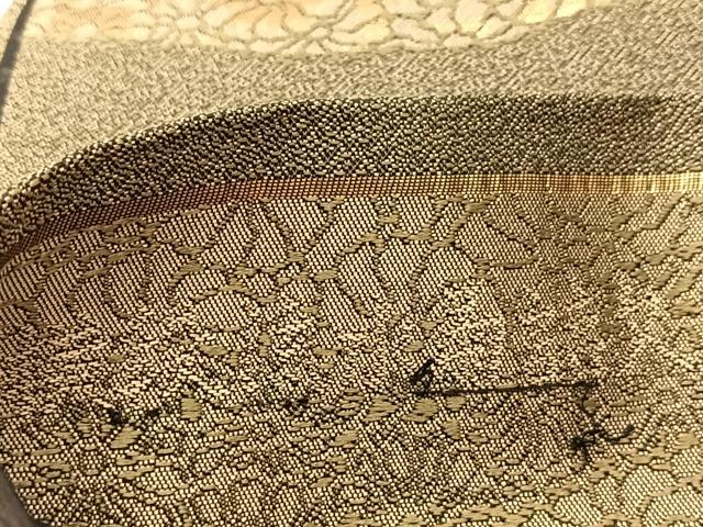 平和屋着物◎六通柄袋帯 唐織 菊水 金糸 正絹 逸品 BAAT8164yc