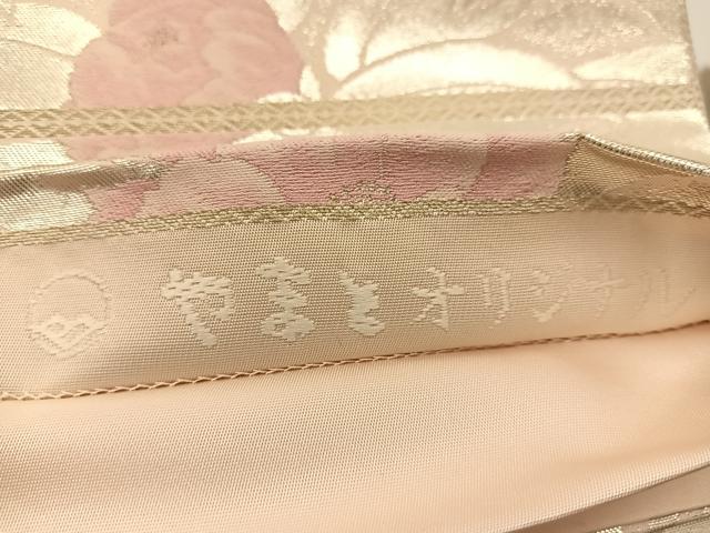 平和屋着物◎六通柄袋帯 草花文 銀糸 やまとオリジナル 正絹 逸品 BAAT8180yc