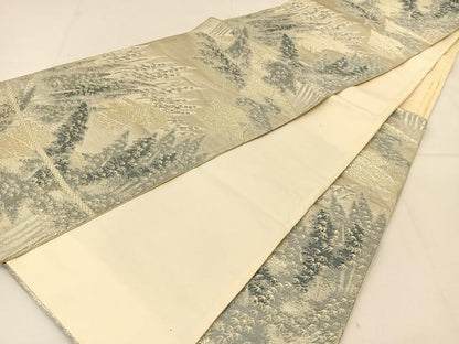 平和屋着物◎六通柄袋帯 風景樹林文 金銀糸 正絹 逸品 BAAT8200yc