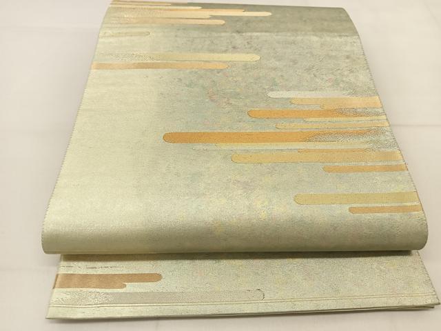 平和屋着物◎六通柄袋帯　絵霞文様　金銀糸　引箔　正絹　逸品　BAAT8209yc