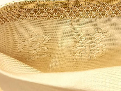 平和屋着物◎六通柄袋帯 宝繍 正倉院花文 金糸 正絹 逸品 BAAT8216yc