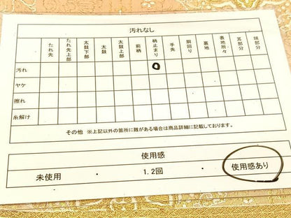 平和屋着物◎六通柄袋帯　亀甲正倉院花文　金糸　正絹　逸品　BAAT8224yc