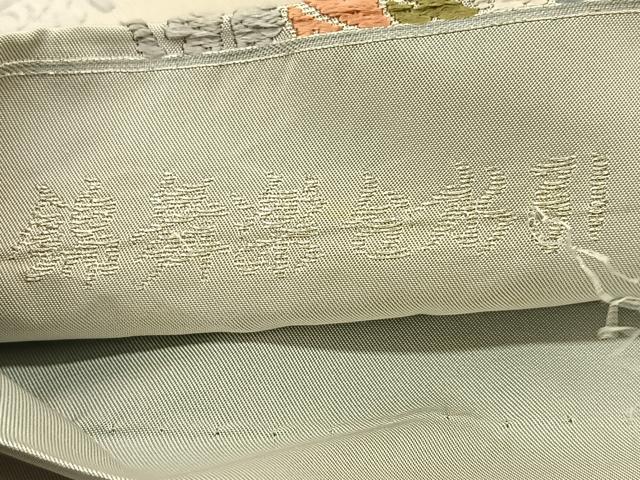 平和屋着物◎六通柄袋帯 唐織 錦舞楽台水引 織繍遺宝 銀糸 正絹 逸品 BAAT8229yc