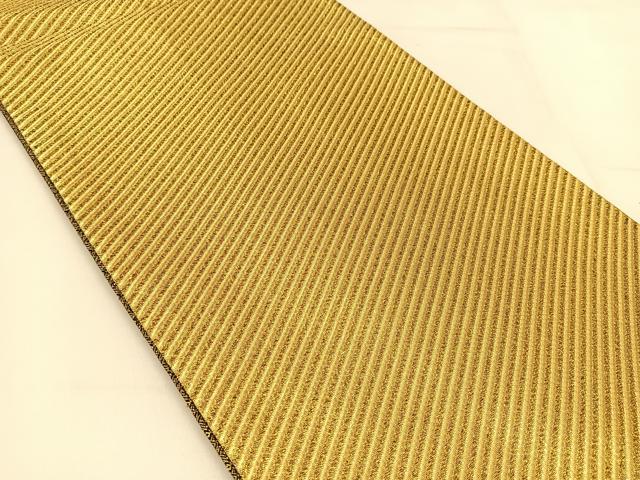平和屋着物◎佐賀錦 全通柄袋帯 斜線文 金糸 正絹 逸品 BAAT8242yc