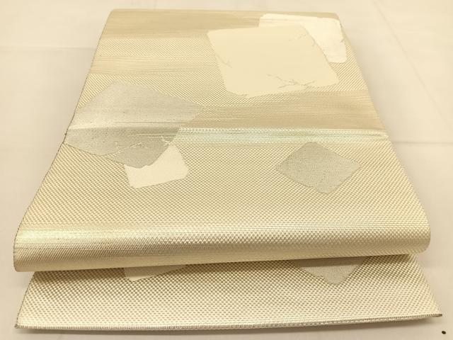 平和屋着物◎六通柄袋帯　破れ色紙重ね文　金銀糸　正絹　逸品　BAAT8343yc