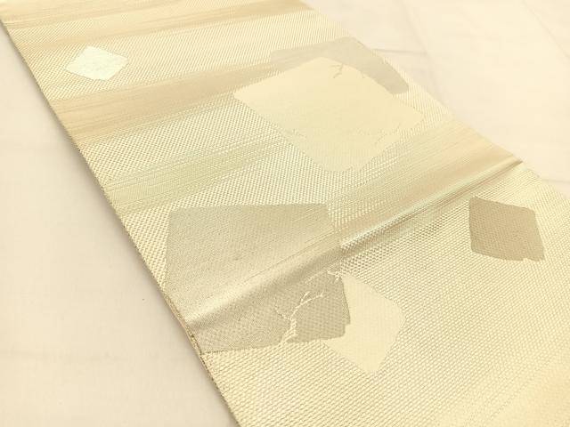 平和屋着物◎六通柄袋帯　破れ色紙重ね文　金銀糸　正絹　逸品　BAAT8343yc