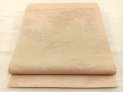 平和屋着物＊夏物　六通柄袋帯　芝草楓文　金糸　正絹　逸品　BAAT8540du