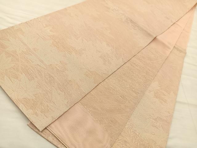 平和屋着物＊夏物　六通柄袋帯　芝草楓文　金糸　正絹　逸品　BAAT8540du