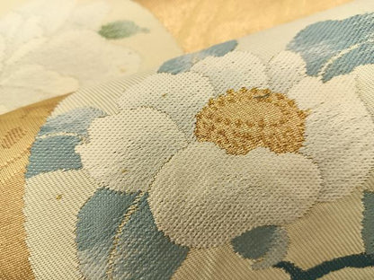 平和屋着物◎六通柄袋帯 花丸文 金糸 正絹 逸品 BAAT8612fc