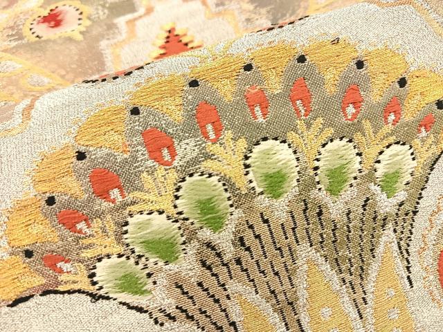 平和屋着物◎六通柄袋帯 唐織 近京更紗 金糸 正絹 逸品 BAAT8621fc