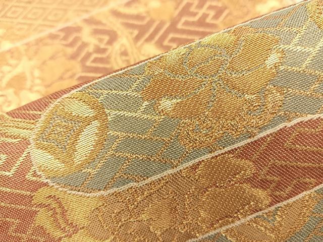 平和屋着物◎六通柄袋帯 有職名物裂 金糸 正絹 逸品 BAAT8623fc