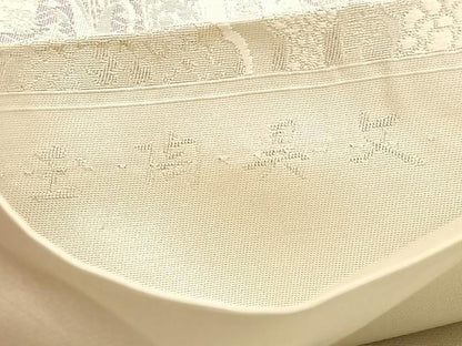 平和屋着物◎六通柄袋帯 唐織 王陶異文 銀糸 正絹 逸品 BAAT9305hv