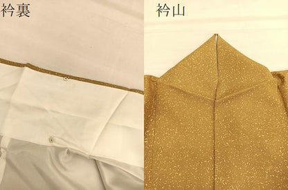 平和屋着物●上質な紬　たたき染め　正絹　逸品　BAAT8739hv