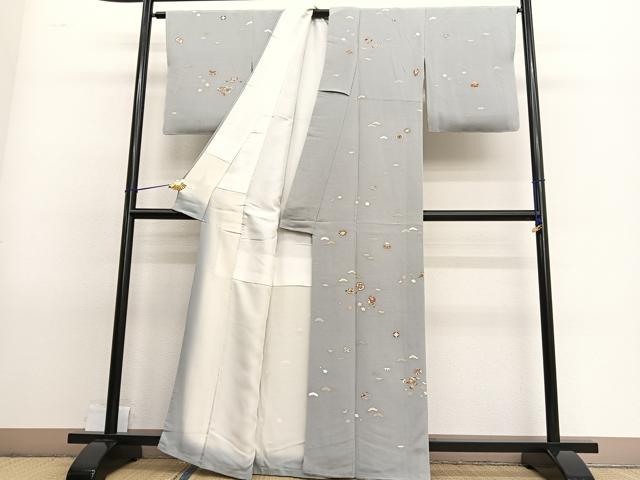 平和屋着物●上質な小紋　宝尽くし　金彩　鬼しぼ縮緬　正絹　逸品　BAAT8741hv