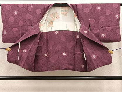 平和屋着物∞道行コート 菊唐草文 正絹 逸品 BAAT8922gt