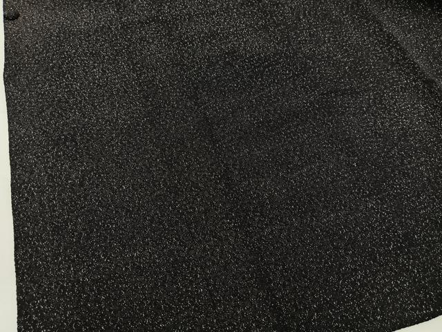 平和屋着物＃道行コート　唐草文　黒地　銀通し地　正絹　逸品　BAAT8924gt